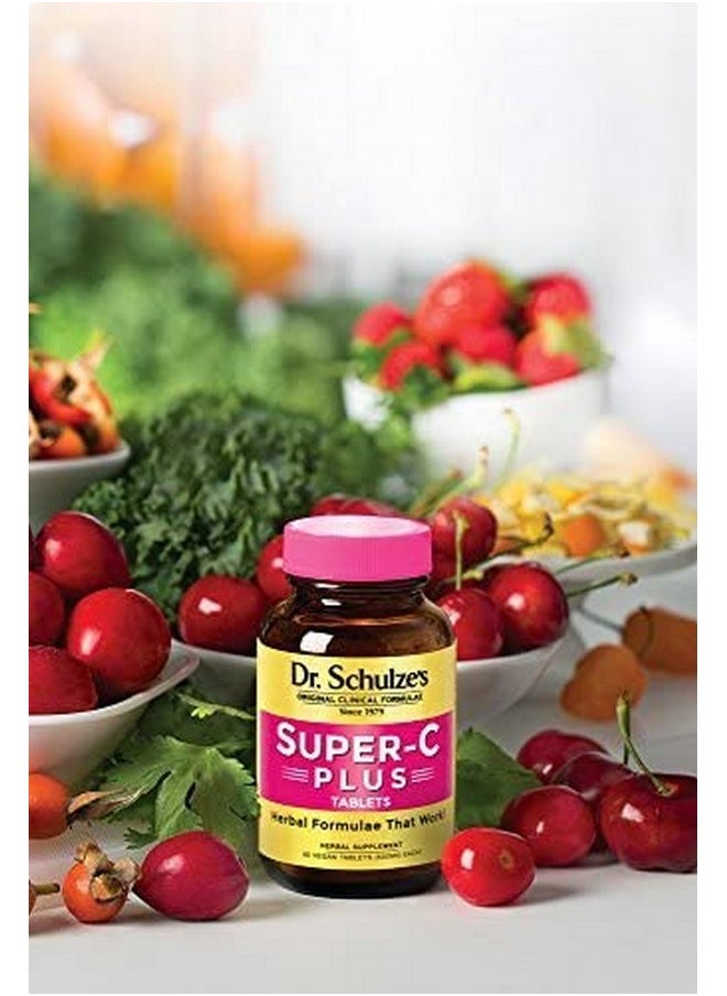 Dr. Schulze's - Dr. Schulze’S ; Superc Plus ; Vitamin C Complex ; Clinical Herbal Formula ; Dietary Supplement ; Immunity Support ; Increase Collagen Formation & Iron Absorption ; 60 Chewable Tablets (1000 Mg) - Image 1