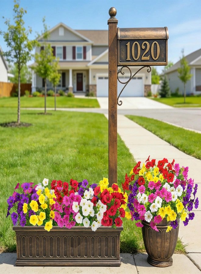 Besteek 20 Bundles Artificial Flowers for Outdoors, Fake Flower UV Resistant Silk Morning Glory Petunias Eucalyptus Faux Plants for Outside Planter Vase Garden Yard Porch Window Home Decor, Multicolor - Image 3