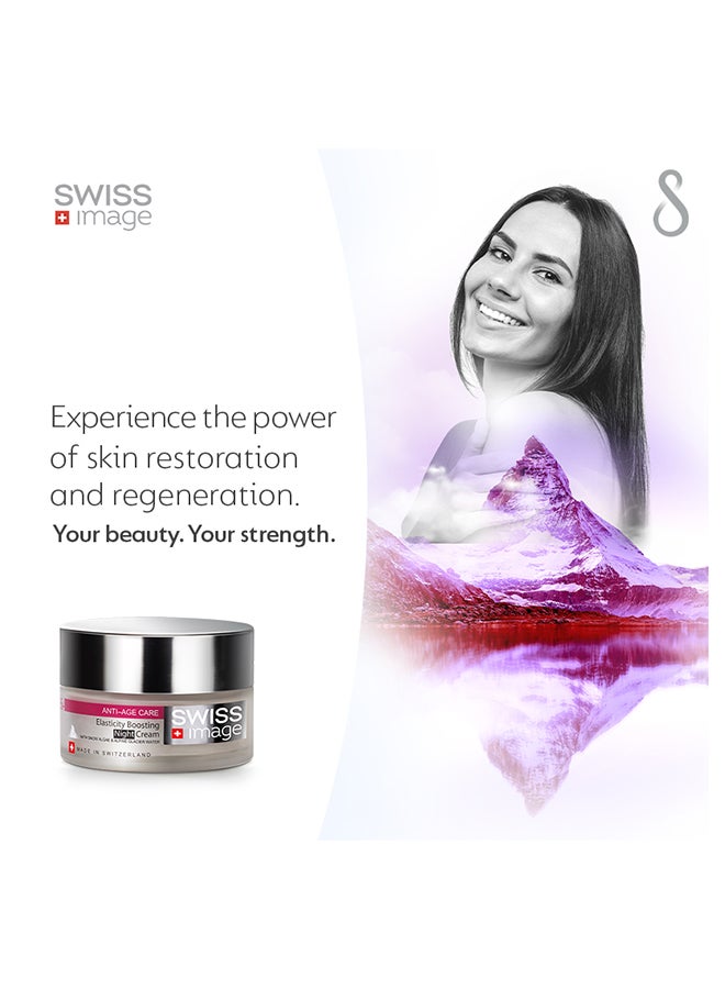 SWISS image Anti-Age 36+ Elasticity Boosting Night Cream 50 ml Reduces Appearance of Dark Circles, Wrinkles And Fine Lines Collagen boosting Cream for All Skin Types For Men And For Women - Image 2