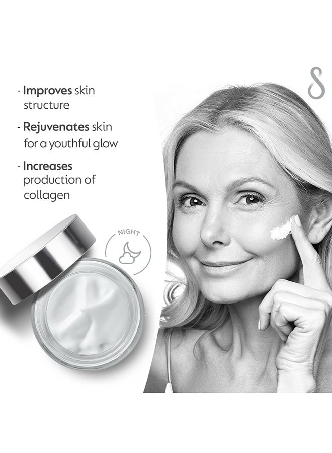 SWISS image Anti-Age 36+ Elasticity Boosting Night Cream 50 ml Reduces Appearance of Dark Circles, Wrinkles And Fine Lines Collagen boosting Cream for All Skin Types For Men And For Women - Image 4