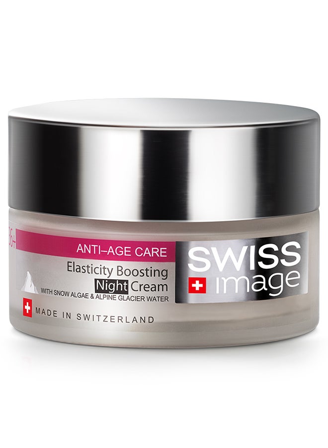 SWISS image Anti-Age 36+ Elasticity Boosting Night Cream 50 ml Reduces Appearance of Dark Circles, Wrinkles And Fine Lines Collagen boosting Cream for All Skin Types For Men And For Women - Image 1