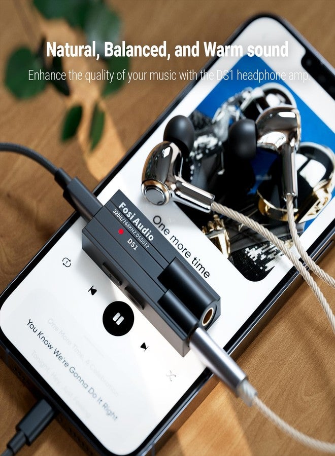 Fosi Audio مضخم صوت سماعات Fosi Audio DS1 USB C DAC DSD512 ES9038Q2M HiFi محول صوتي صغير يدعم 32bit/768kHz مع مخرجات سماعات مزدوجة 4.4MM و 3.5MM متوافقة مع الهواتف الذكية/الكمبيوتر المحمول/الكمبيوتر الشخصي/مشغلات الموسيقى - Image 5