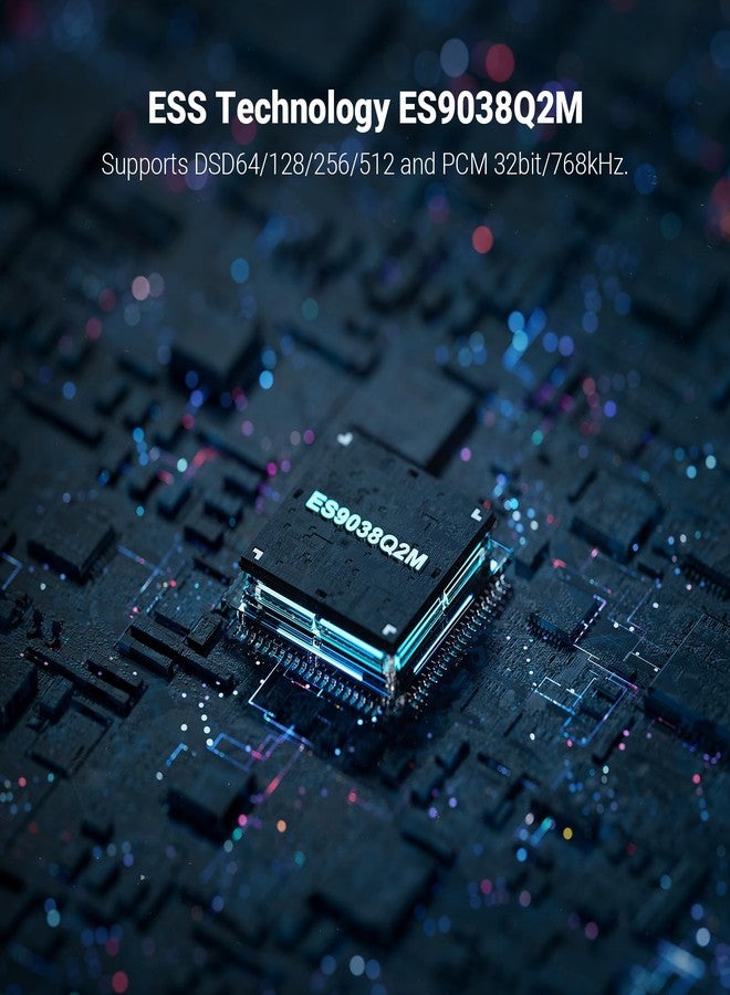 Fosi Audio مضخم صوت سماعات Fosi Audio DS1 USB C DAC DSD512 ES9038Q2M HiFi محول صوتي صغير يدعم 32bit/768kHz مع مخرجات سماعات مزدوجة 4.4MM و 3.5MM متوافقة مع الهواتف الذكية/الكمبيوتر المحمول/الكمبيوتر الشخصي/مشغلات الموسيقى - Image 4