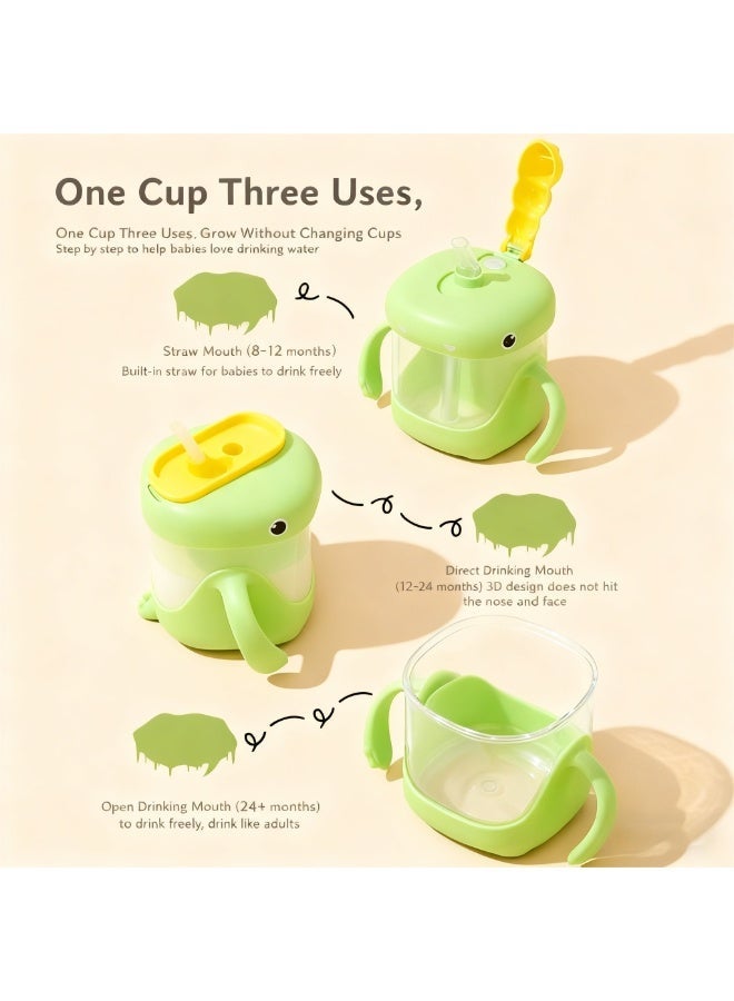 WAISFIT 300ml Baby Training  Sippy Cup Straw Cup with Handles, Leakproof Toddler Drinking Bottle - Image 2