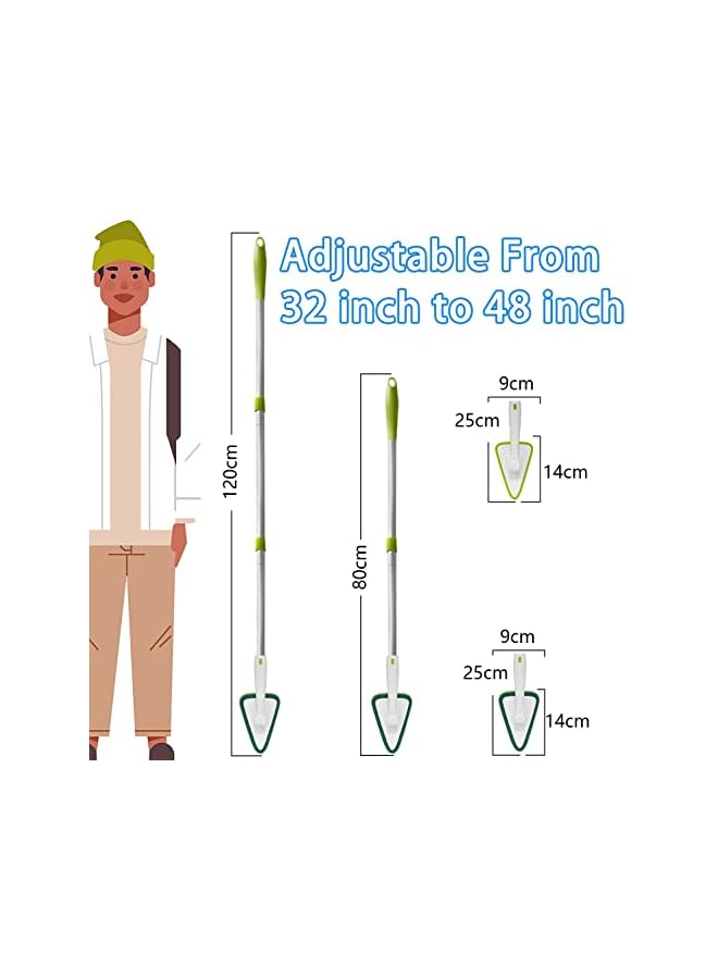 promass Cleaning Brush with Long Handle, 2 in 1 Stiff Bristle Scrub Brush and Scrub Sponge, Shower Scrubber Kit with 120cm Long Extendable Handle for Bathroom, Bathtub, Wall and Ceramic Tile - Image 5