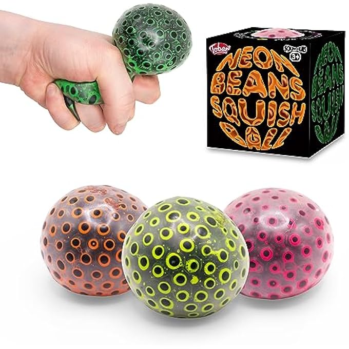 Tobar 38584 SCRUNCHEMS NEON Beans Squish Ball - Image 1