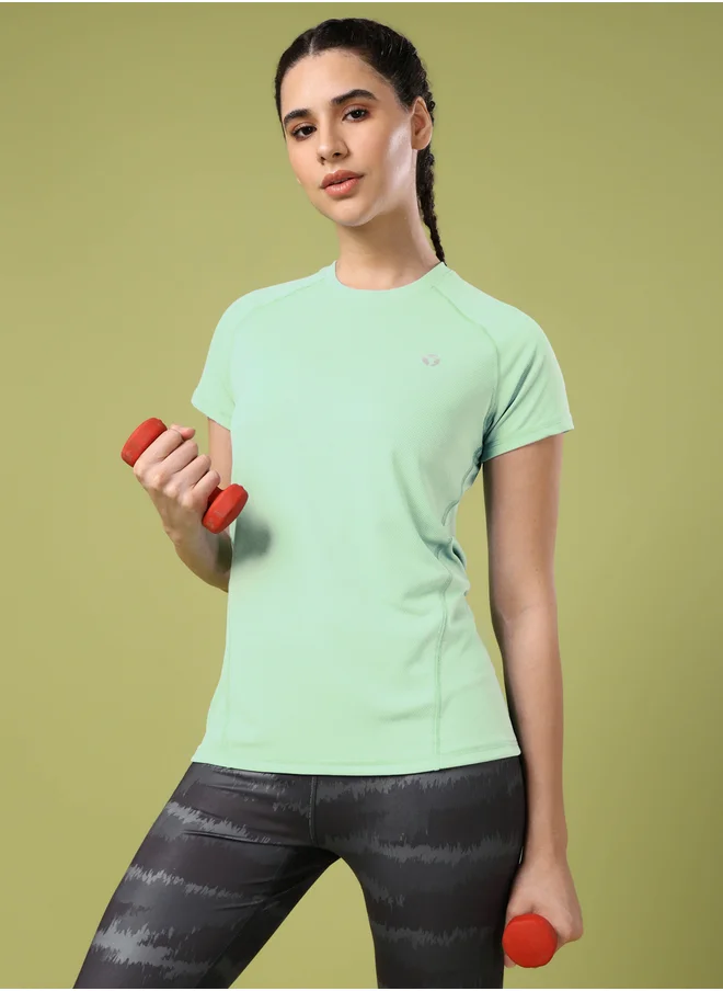 Technosport Technosport Solid Crew Neck Short Sleeve T-Shirt