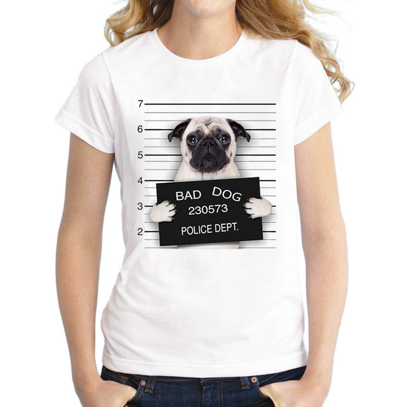 Wish Ladies Short Sleeve T-Shirt Bad Dog Manufacturers - Image 4