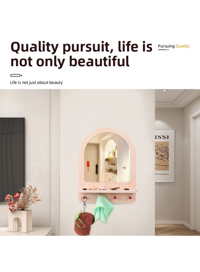 Children's Nordic-style Simulation Three-dimensional Hanging Wooden Makeup Mirror Dressing Table Makeup Accessories Ornaments Play Home Toys-Specifications:GB-Vertical Makeup Mirror  - Image 4