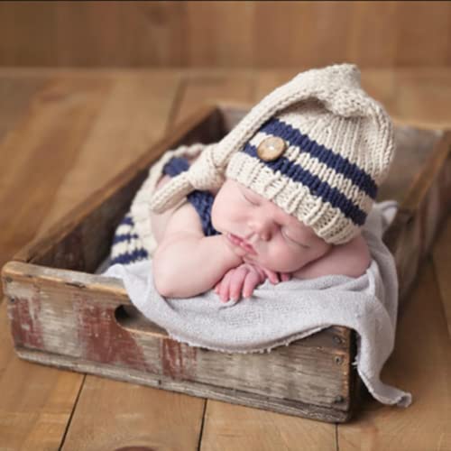 Vemonllas Fashion Newborn Boy Girl Baby Costume Outfits Photography Props Hat Pants - Image 3