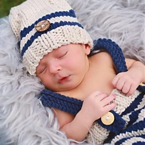 Vemonllas Fashion Newborn Boy Girl Baby Costume Outfits Photography Props Hat Pants - Image 4