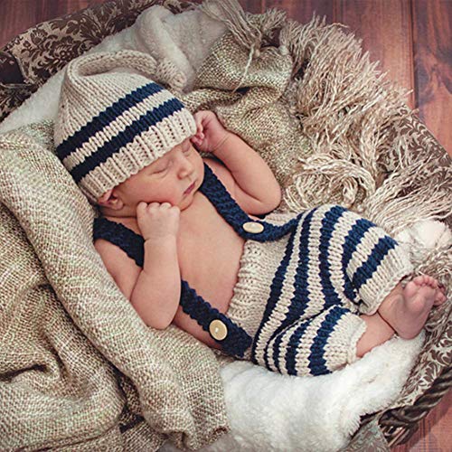 Vemonllas Fashion Newborn Boy Girl Baby Costume Outfits Photography Props Hat Pants - Image 2