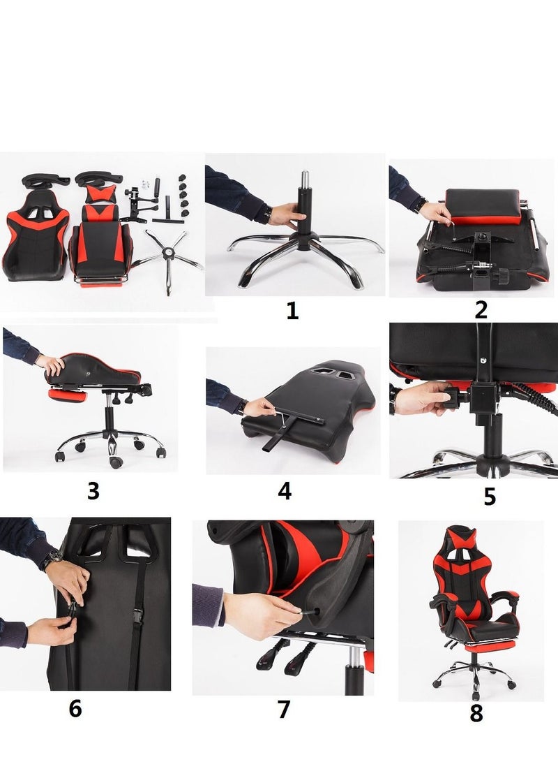 Gaming Chair Racing Style Office Chair Adjustable - Image 5