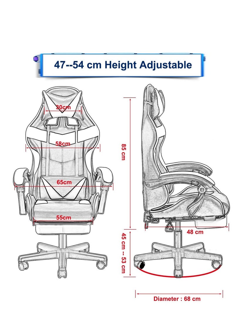 Gaming Chair Racing Style Office Chair Adjustable - Image 3