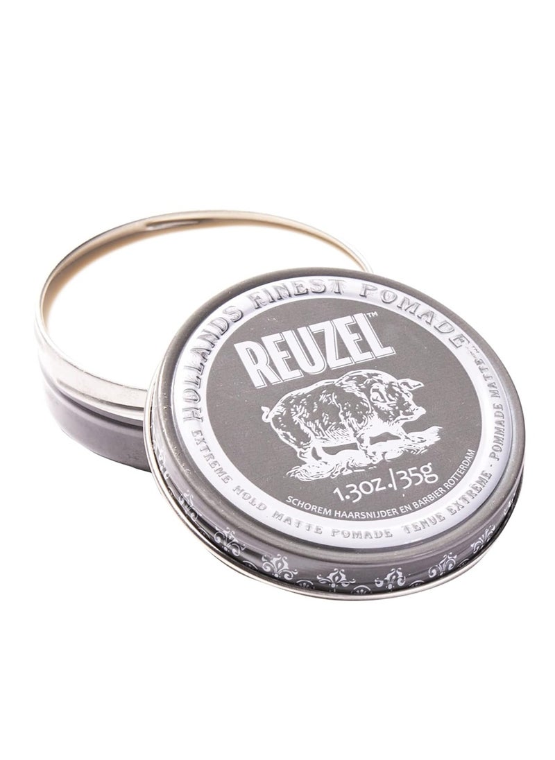 Reuzel - REUZEL Extreme Hold Matte Pomade, Strongest All Day Hold, Water Soluble Styling, No Shine & Flake Free, Easy To Wash Out, For and Hairstyles, 1.3 oz - Image 1