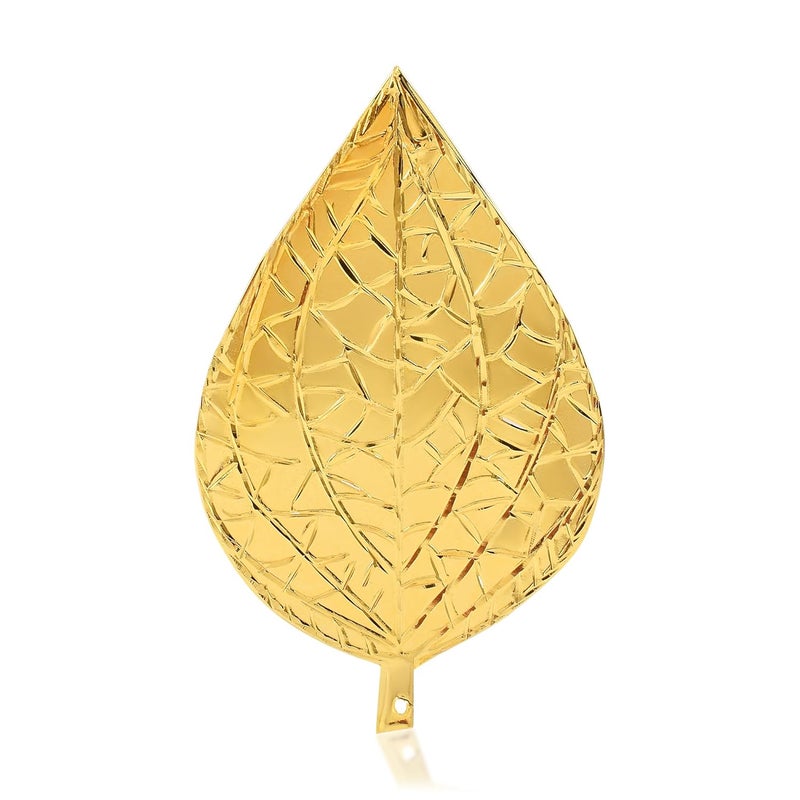 Memoir Brass Gold Plated Hindu Puja Item Pan patta Home Decor Diwali Pooja Article (HDSC5250) - Image 1