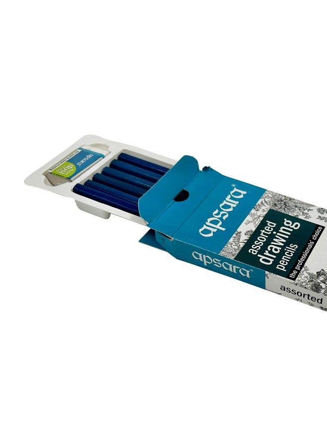 Apsara أقلام الرسم المتنوعة من أبسارا، HB، B، 2B، 2B، 4B، 6B - عبوة من 6 - Image 2