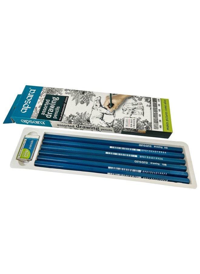 Apsara أقلام الرسم المتنوعة من أبسارا، HB، B، 2B، 2B، 4B، 6B - عبوة من 6 - Image 3