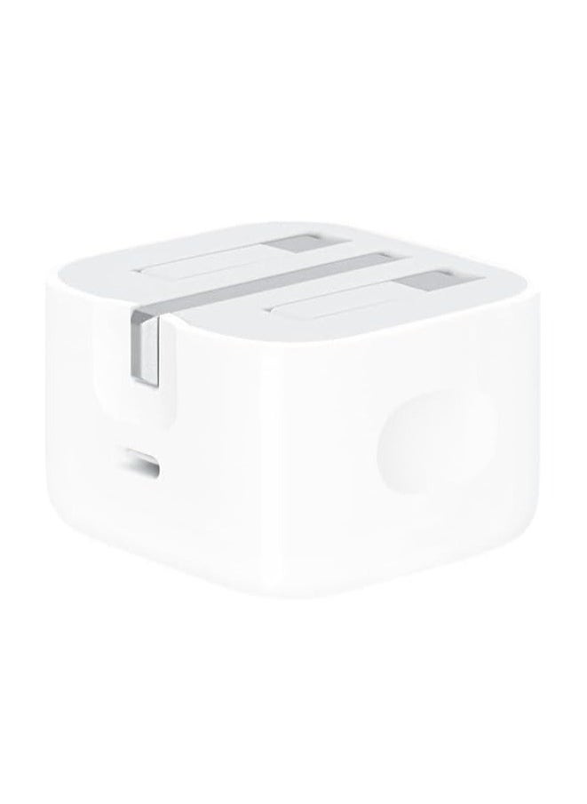 Denx - USB-C Power Adapter 20W Fast Charging Safe Portable Small Size USB C Wall Charger Plug UK Type C Power Adapter - Image 1