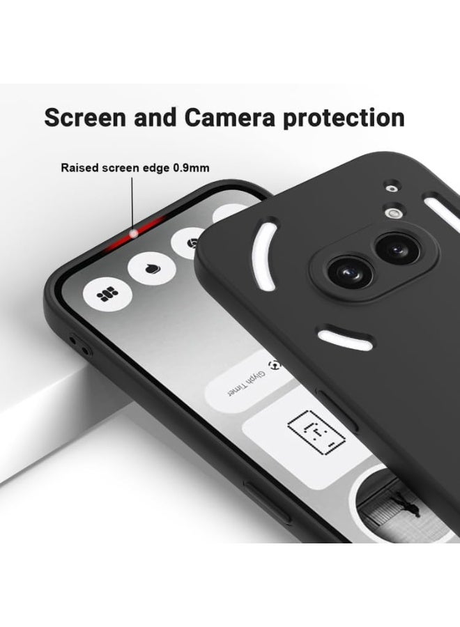 Case for Nothing Phone (2a) Black Cover Slim Fit Soft Back TPU Cover Flexible Silicone Matte for Nothing Phone 2a Black - Image 5