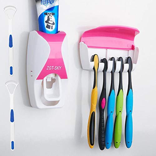 TOPHAVEN TOPHAVEN Toothpaste Dispenser Squeezer with Toothbrush Holder  - Image 1