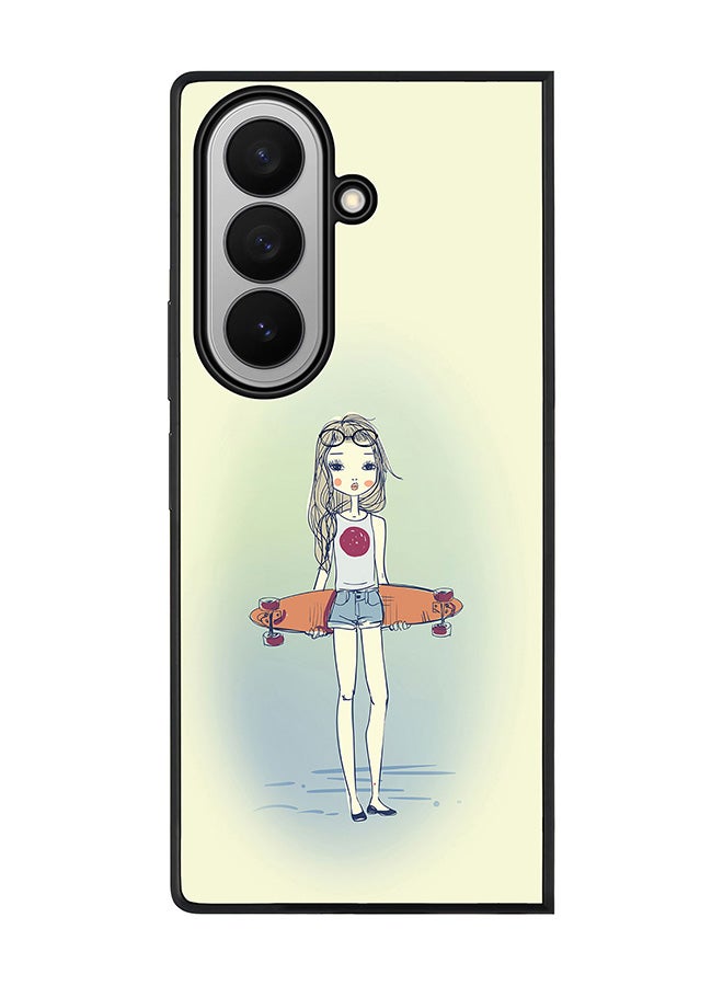 Stylizedd For Samsung Galaxy Z Fold7 Case,Slim fit Camera Protection, Shockproof Thin Phone cover  - Skater Girl