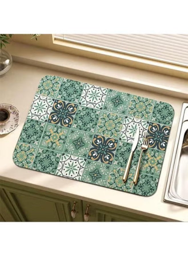 fantasize Coffee Maker Mat for Countertop, Absorbent Drying Mat Coffee Bar Accessories, Dish Drying Mat for Kitchen, Absorbent Quick Drying Mat for Kitchen Counter Coffee Machine Mat 40x60cm - Image 2