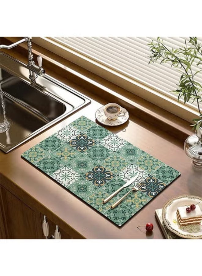 fantasize Coffee Maker Mat for Countertop, Absorbent Drying Mat Coffee Bar Accessories, Dish Drying Mat for Kitchen, Absorbent Quick Drying Mat for Kitchen Counter Coffee Machine Mat 40x60cm - Image 3