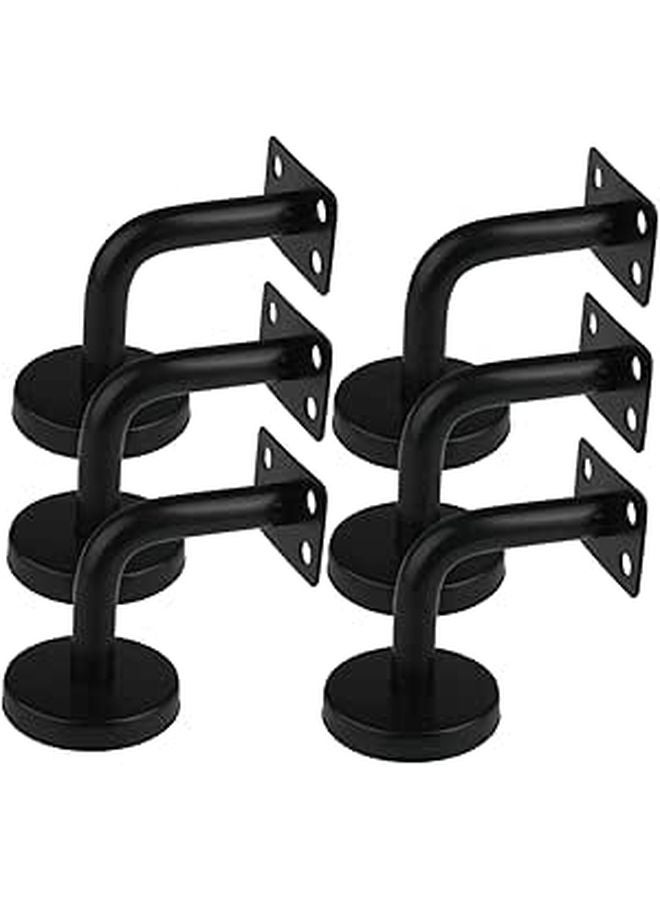 6 Pcs Stainless Steel Handrail Brackets Wall Mount Support For Stair Railing Banisters - Image 1