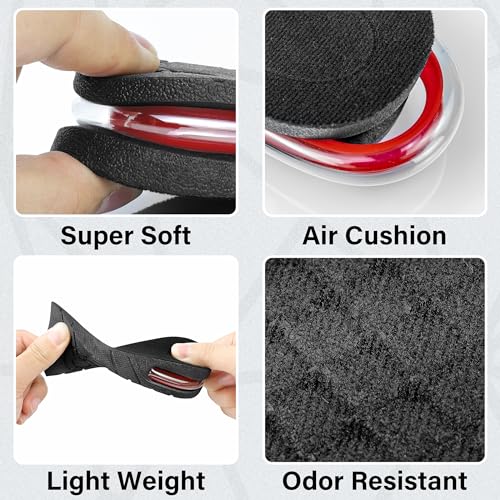 QUXIANG Height Increase Insoles 4-Layer Air up Shoe Lifts Elevator Shoes Insole -7.5 cm (3 inches) Heels Lift Inserts for Men and Women - Image 3