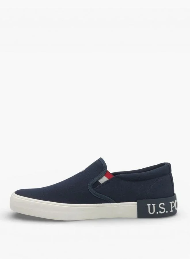 U.S. Polo Assn. Navy Blue U.S. Polo Assn. Men’s Navy TOMAN GLB 6FX Slip-On Sneakers – Casual Canvas Lifestyle Shoes for Everyday Comfort  | Best Price UAE