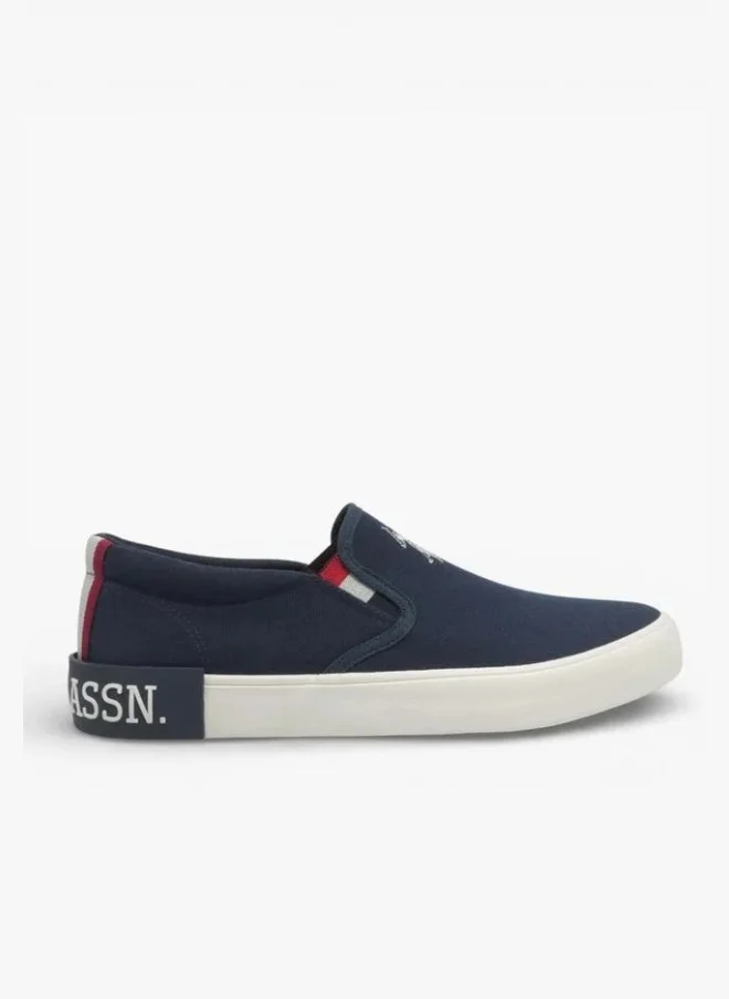 U.S. Polo Assn. Men’s Navy TOMAN GLB 6FX Slip-On Sneakers – Casual Canvas Lifestyle Shoes for Everyday Comfort