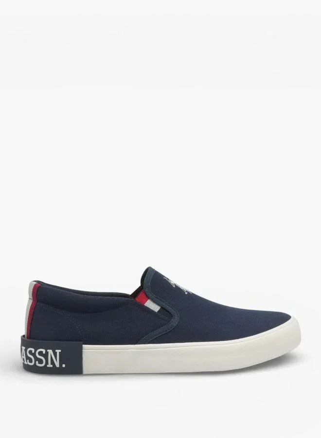 U.S. Polo Assn. Navy Blue U.S. Polo Assn. Men’s Navy TOMAN GLB 6FX Slip-On Sneakers – Casual Canvas Lifestyle Shoes for Everyday Comfort  | Best Price UAE