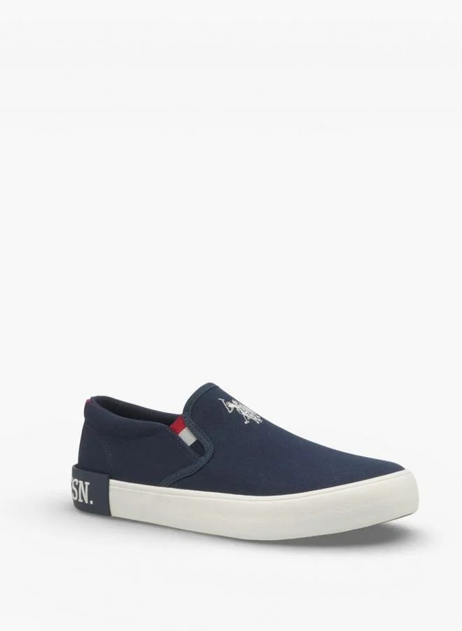 U.S. Polo Assn. Men’s Navy TOMAN GLB 6FX Slip-On Sneakers – Casual Canvas Lifestyle Shoes for Everyday Comfort - Image 2