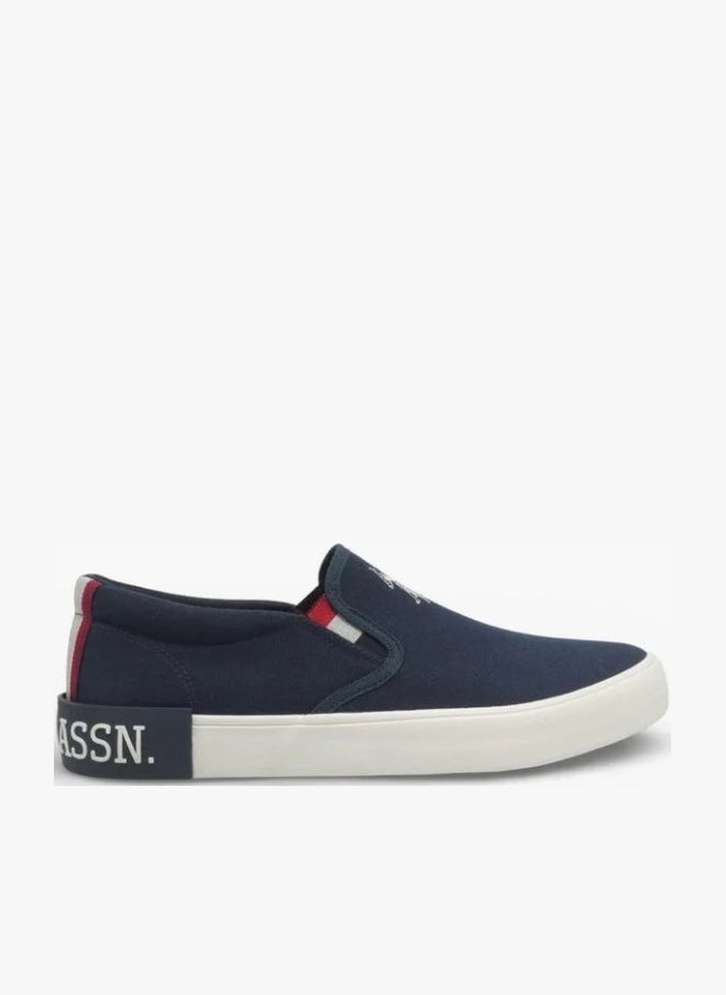 U.S. Polo Assn. Men’s Navy TOMAN GLB 6FX Slip-On Sneakers – Casual Canvas Lifestyle Shoes for Everyday Comfort - Image 1