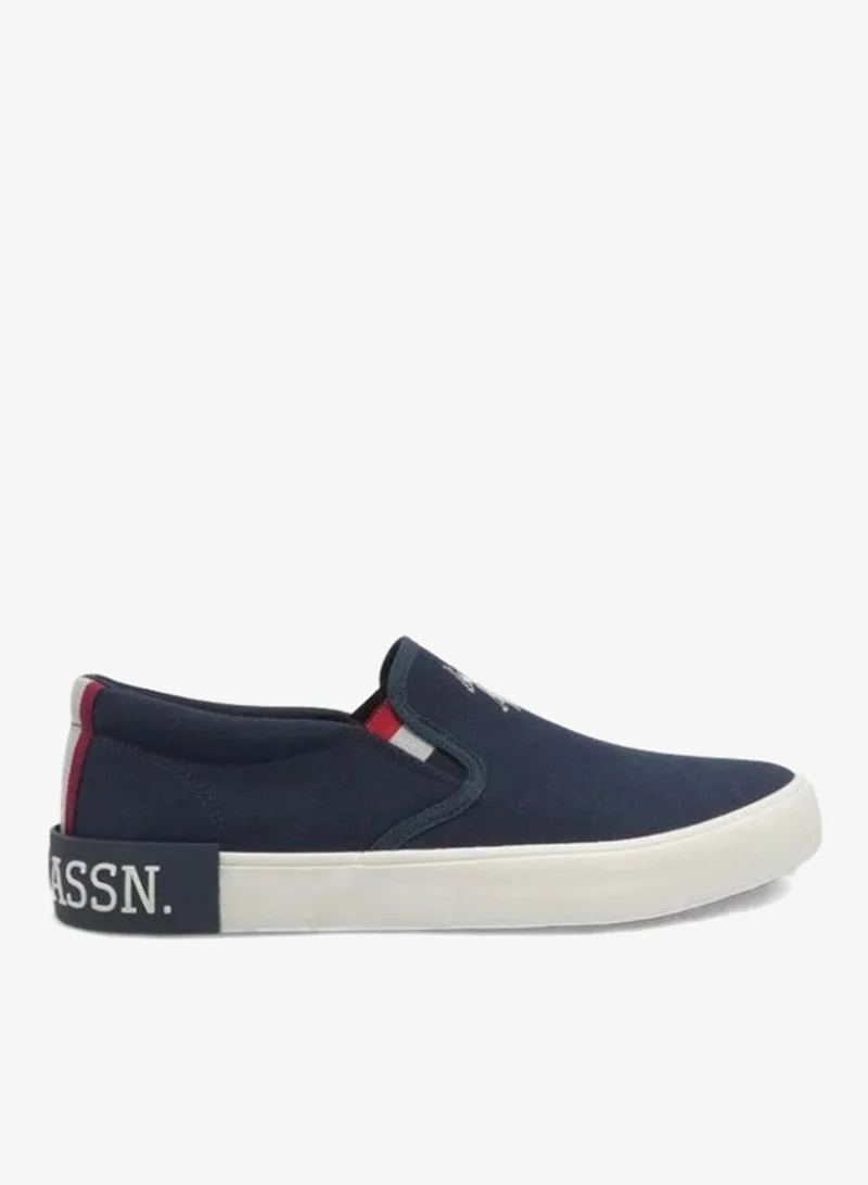 يو اس بولو اسن U.S. Polo Assn. Men’s Navy TOMAN GLB 6FX Slip-On Sneakers – Casual Canvas Lifestyle Shoes for Everyday Comfort