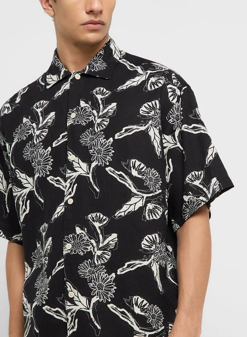 JACK & JONES  Aop Printed Oversized Shirt for Men | Best Price UAE
