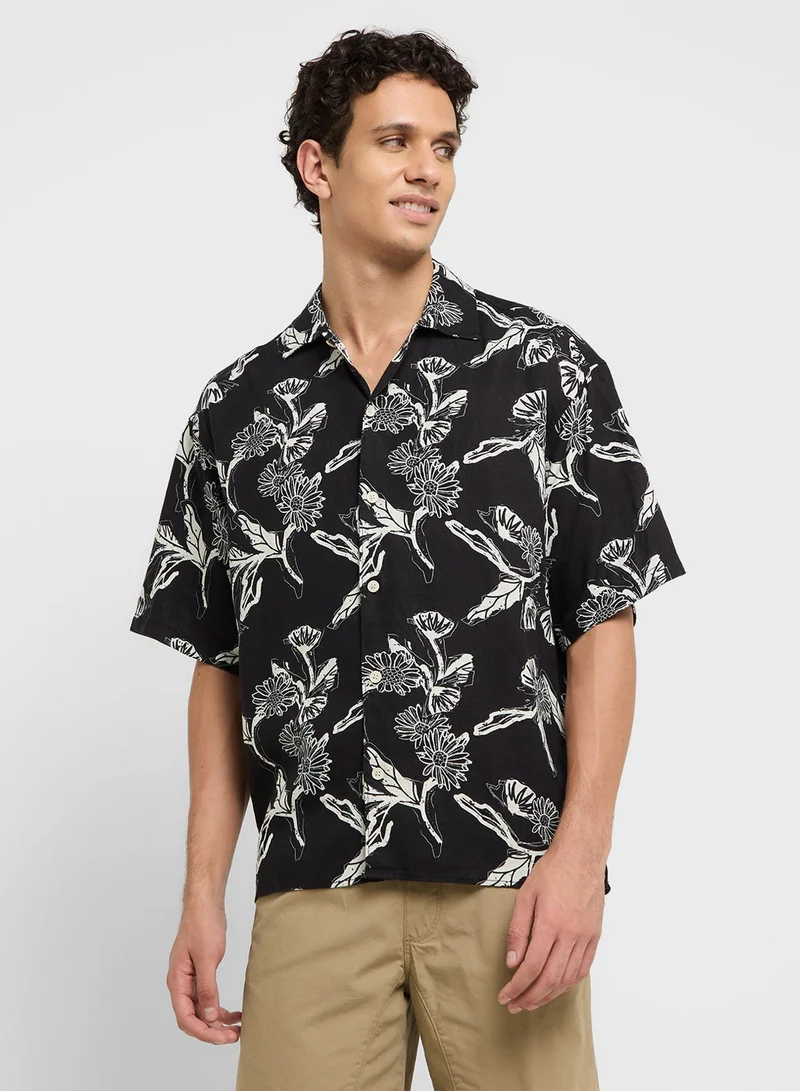 JACK & JONES Aop Printed Oversized Shirt