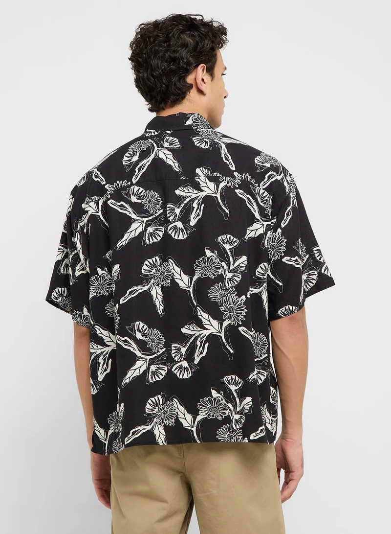 JACK & JONES Aop Printed Oversized Shirt