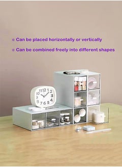 WooFree Two White Plastic Storage Boxes Tea Coffee Cosmetics Stationeries Storage Containers  - Image 4