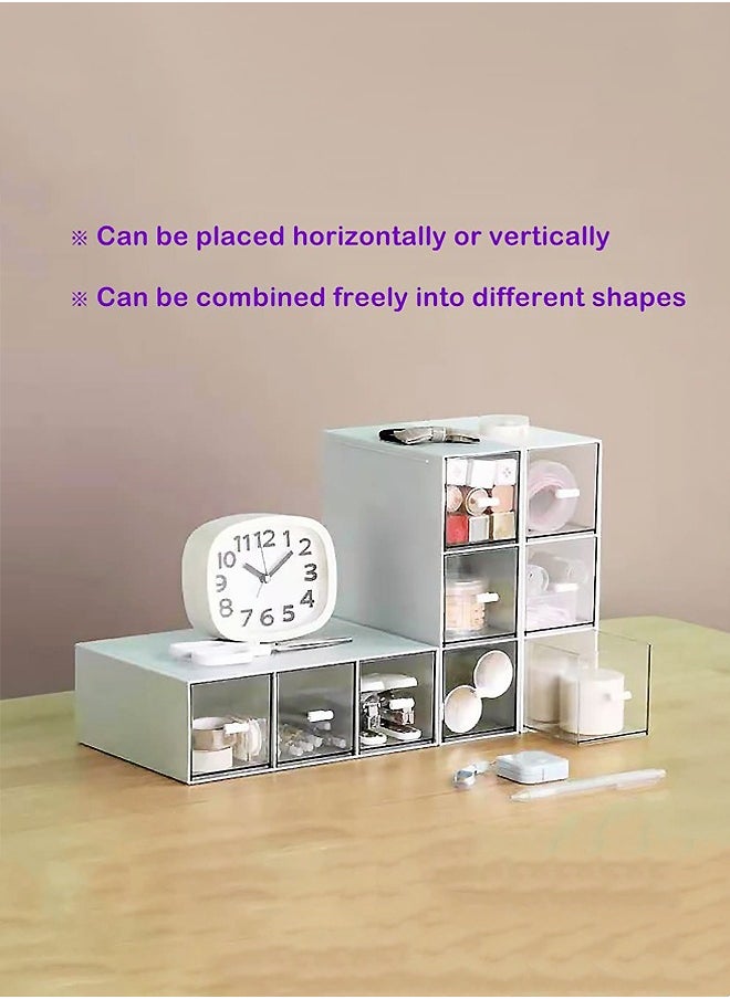 WooFree Two White Plastic Storage Boxes Tea Coffee Cosmetics Stationeries Storage Containers  - Image 4