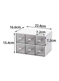 WooFree Two White Plastic Storage Boxes Tea Coffee Cosmetics Stationeries Storage Containers  - Image 2