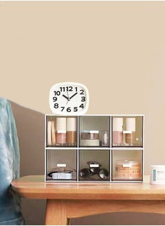 WooFree Two White Plastic Storage Boxes Tea Coffee Cosmetics Stationeries Storage Containers  - Image 1