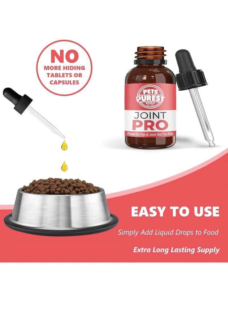 Pets Purest Hip and Joint Supplement for Dogs Adult and Senior 100 Natural Liquid Joint Care with Turmeric Supports Mobility and Flexibility - Image 5