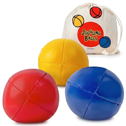 Covelico Juggling Balls Set of 3 Vibrant Juggling Balls for Beginners Learn to Juggle with Juggle Balls Suitable for Kids Teens Adults Beginner Professional Kit Stylish Bag Instructions - Image 1