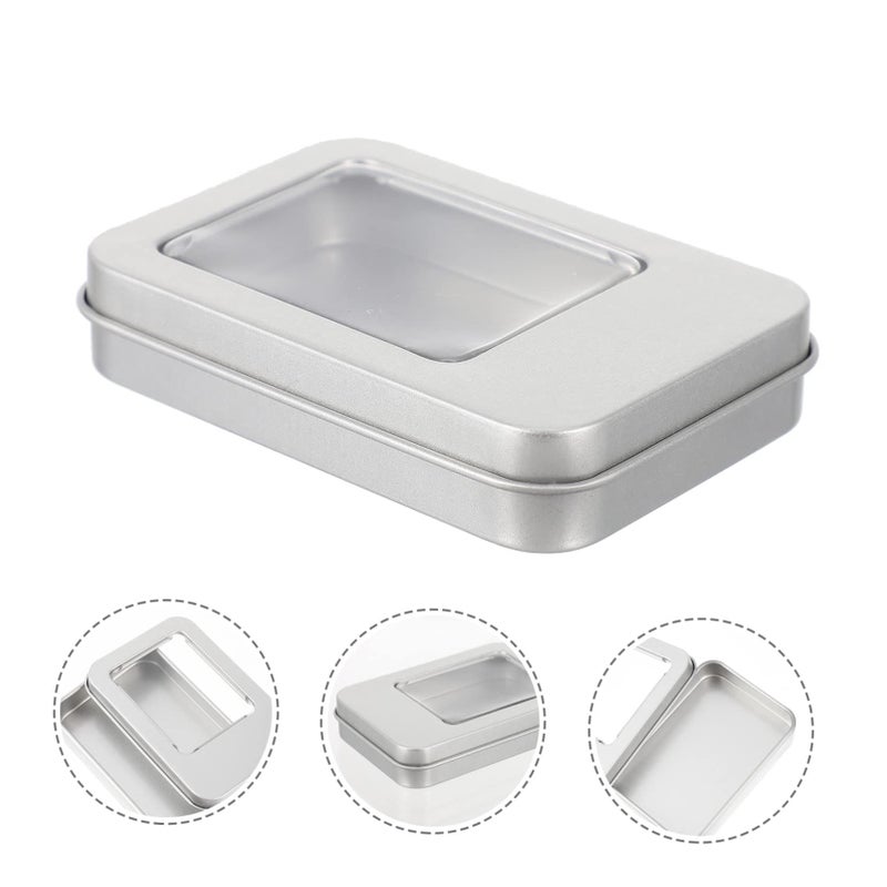 10pcs USB Flash Drive Storage Case Tinplate Window Organizer Metal Box Office Home Travel - Image 3