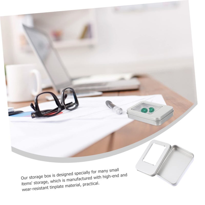 10pcs USB Flash Drive Storage Case Tinplate Window Organizer Metal Box Office Home Travel - Image 4