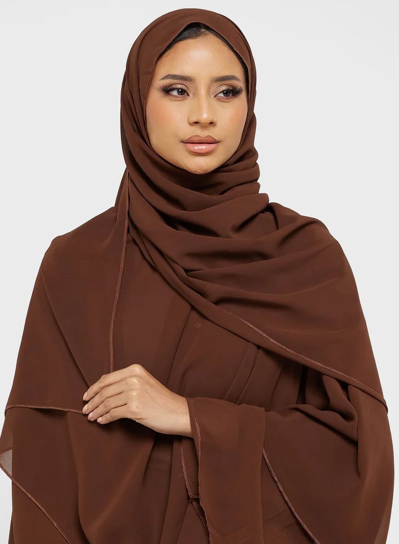 Khizana Layered Hem Abaya
