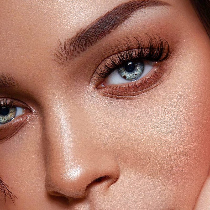 JIMIRE Mink Lashes Fluffy Cat Eye False Eyelashes Volume Wispy Fox Eye Full 17MM Thick Fake Lashes Look Like Eyelash Extensions PestaÃ±as7 Pairs Pack - Image 3