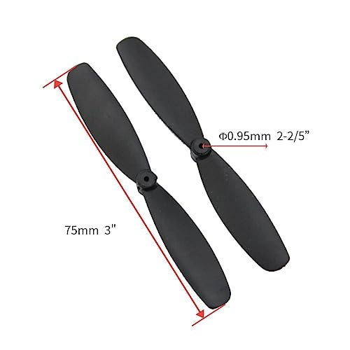CHANCS Hollow Cup Motor Propeller Bore 0.95mm Length 3"(75mm) Tight fitting 1/26"(1mm) Shaft for Windblade Toys DIY Accessories 6PCS - Image 2